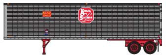 Trainworx N 4026801 40' Corrugated Van Trailer Kansas City Southern KCS #205028