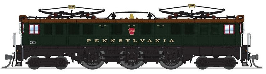 Broadway Limited Imports N 3954 PRR P5a Boxcab with Paragon4 Sound/DC/DCC Freight Type DGLE Brown Roof Buff Yellow Roman Lettering PRR #4718