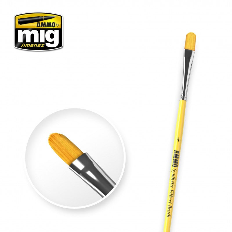 AMMO MIG-8595 4 Synthetic Filbert Brush