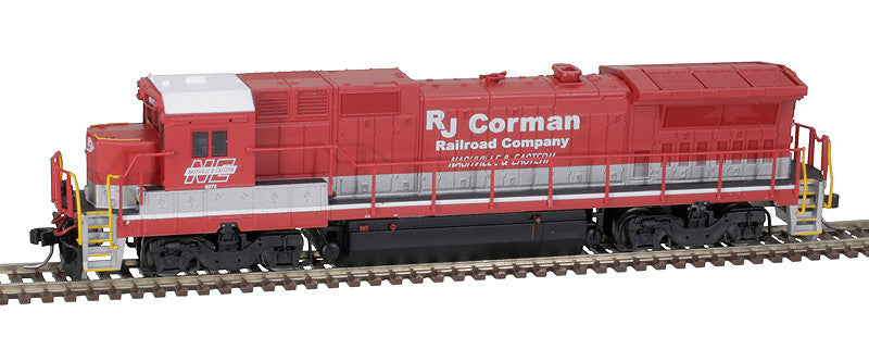 Atlas Master N 40005174 Gold Series GE Dash 8-40B Locomotive with Deck Mounted Ditchlights DCC/ESU Loksound Equipped RJ Corman NE #8572