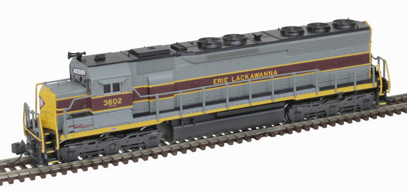 Atlas Master Silver Series N 40005560 DCC Ready EMD SD45 Low Short Hood Locomotive Erie Lackawanna EL #3607