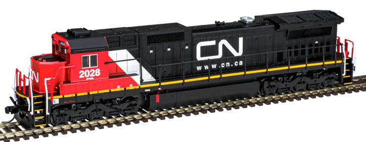 Atlas Master Gold Series N 40005673 DCC/ESU LokSound V5 Equipped GE Dash 8-40C w/ F/R DLs Canadian National 'Website Logo' CN #2014