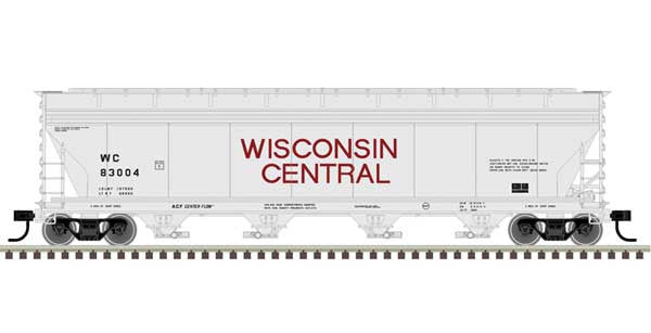 Atlas Master HO 20006398 ACF 5250 Covered Hopper Wisconsin Central WC #83027
