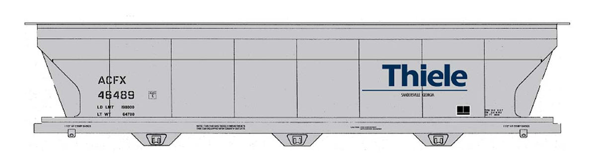 Intermountain N 67088-05 ACF 4650 Cu. Ft. 3 Bay Covered Hopper Thiele ACFX #46502