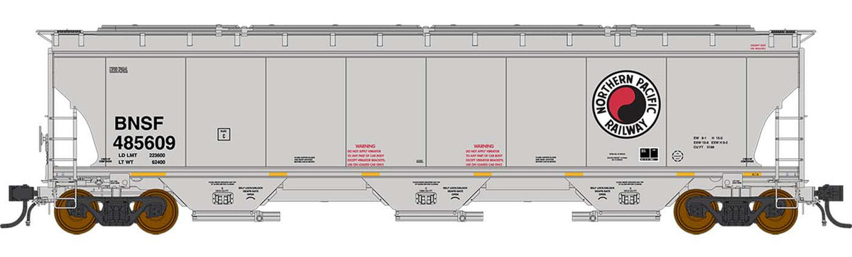 Intermountain HO 472148-02 Trinity 5161 Cubic Foot Covered Hopper BNSF Railway 'Heritage Series Northern Pacific' BNSF #485609