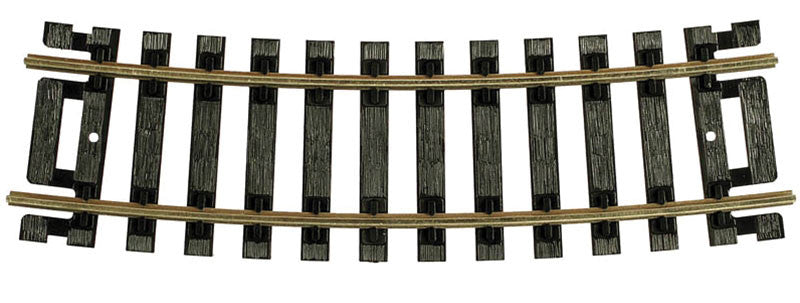 Atlas HO 832 Code 100 Snap Track Nickel-Silver Rail Black Ties 1/2 Section 15" Radius Curve - 4-Pack