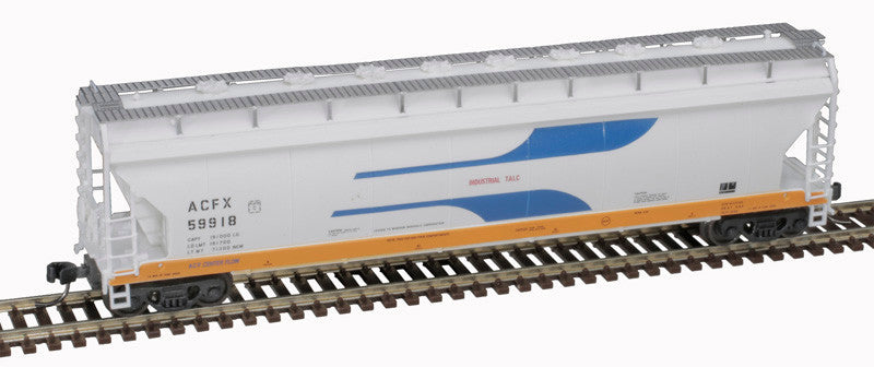 Atlas Master N 50006085 ACF Pressureaide Centerflow Covered Hopper w/Orange Sill 'Venturi Scheme' ACFX #59918