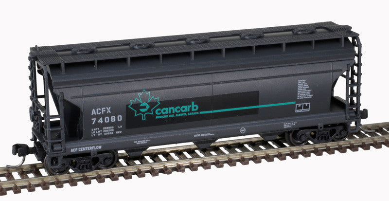 Atlas Trainman N 50006109 ACF 3560 Center-Flow Covered Hopper Cancarb ACFX #74080