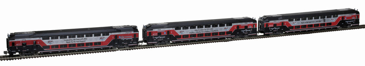 Atlas Master N 50006643 Multi-Level Commuter Cab Car & Coach / Toilet Coach NJT 3-Pack