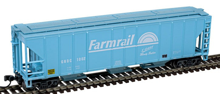 Atlas Master N 50006790 PS-2 4427 3-Bay Covered Hopper Farmrail GNBC #1002