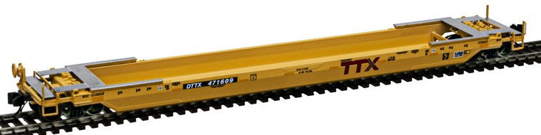 Atlas Master N 50007046 53' Rebuilt Well Car TTX 'Yellow' DTTX #470588