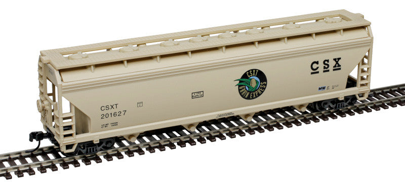 Atlas Trainman N 50007108 ACF 5250 4-Bay Centerflow Covered Hopper CSX 'Grain Express' CSXT #201566