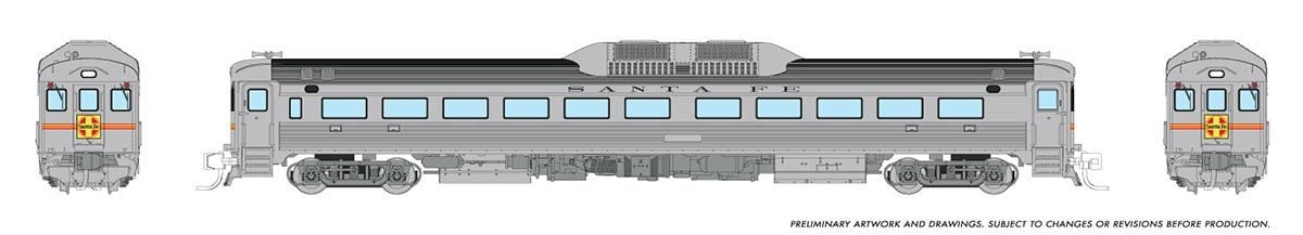 Rapido Trains Inc N 516502 DCC/ESU LokSound V5 Equipped Budd RDC-1 Phase 1 Delivery Santa Fe ATSF #DC-191 + DC-192 2-Pack