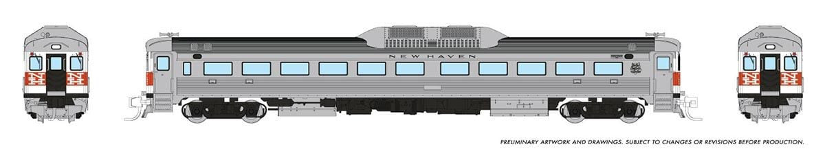 Rapido Trains Inc N 516509 DCC/ESU LokSound V5 Equipped Budd RDC-1 Phase 1 New Haven 'McGinnis' Scheme