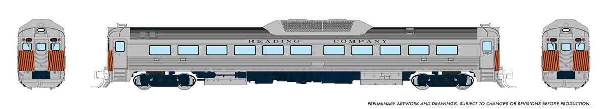Rapido Trains Inc N 516011 DCC Ready Budd RDC-1 Phase 2 Reading 'Safety Stripes' Scheme