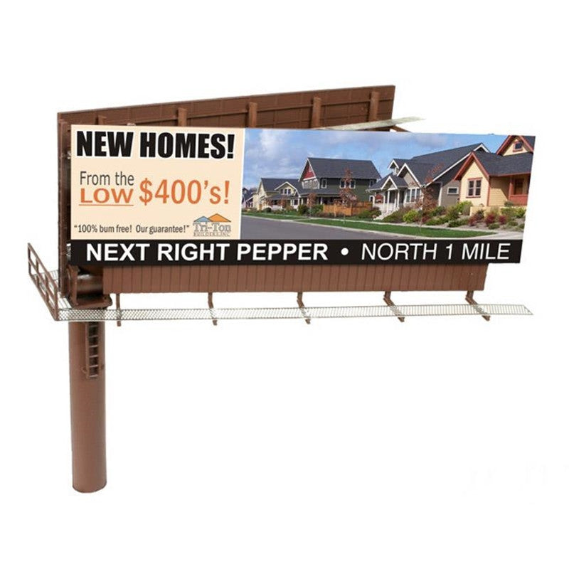 Atlas BLMA 4320 HO Modern Dual Sided Billboard with Ads - Assembled