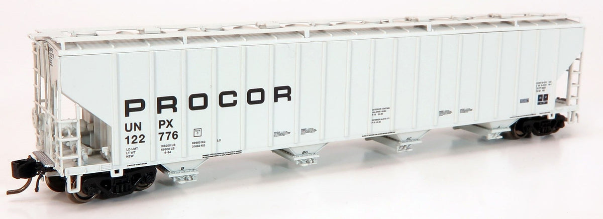 Rapido Trains Inc N 560005A Procor 5820 Covered Hopper Procor LTD. Low Black Solid UNPX - Single Car