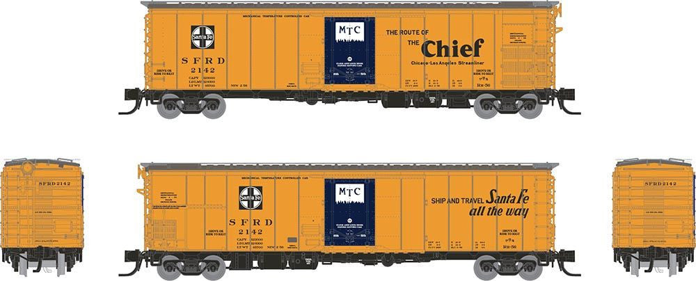 Rapido Trains Inc N 561004A Santa Fe Class RR-56 Mechanical Reefer 'Chief' Slogan SFRD Single Car