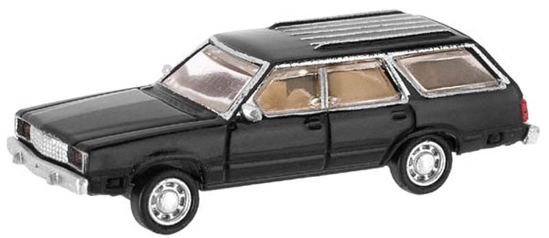 Atlas N 60000037 1978 Ford Fairmont Wagon Black 2-Pack