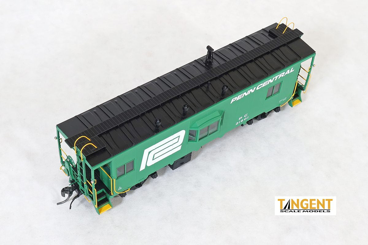 Tangent Scale Models HO 60124-01 DSI/SLCC Bay Window Caboose Penn Central Green Repaint Large Logo 1968+ PC #21519