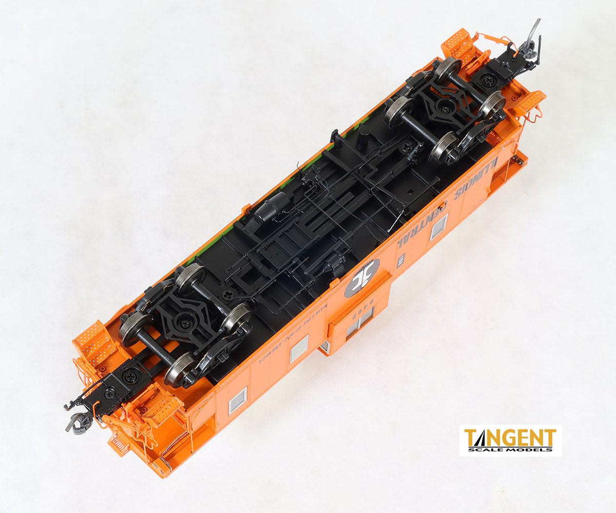 Tangent Scale Models HO 60210-07 IC Centralia Shops Steel Wide-Vision Caboose Illinois Central 'Original Orange Split Rail 1970' IC #9477