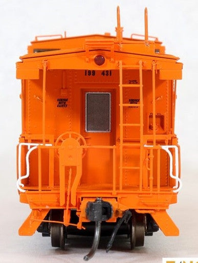Tangent Scale Models HO 60213-01 IC Centralia Shops Steel Wide-Vision Caboose Illinois Central Gulf 'Simplified Orange Repaint 1987+' ICG #199431