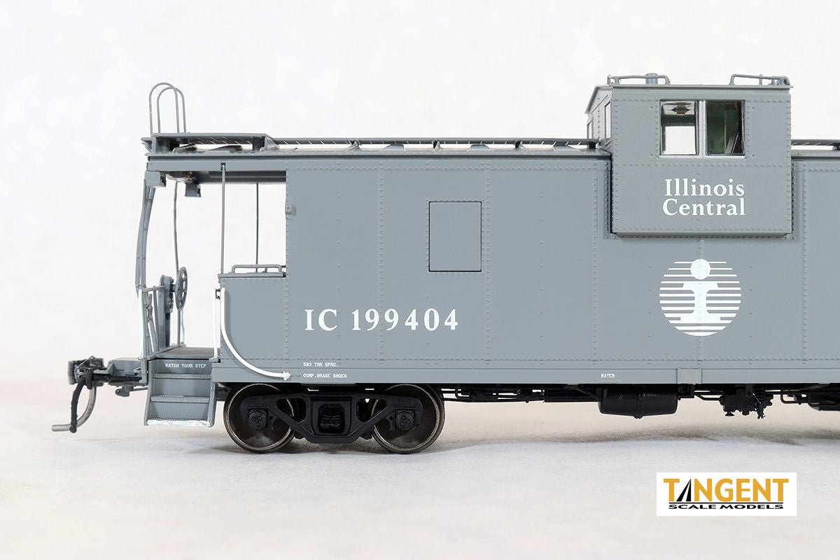 Tangent Scale Models HO 60214-03 IC Centralia Shops Steel Wide-Vision Caboose Illinois Central 'Gray Repaint 1988+' IC #199418