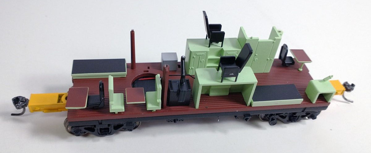 Tangent Scale Models HO 60316-01 ICC Wide Vision Cupola Caboose Burlington Northern 'WFE Rebuild 2016+ Era w/ FRA Light' BN #12513