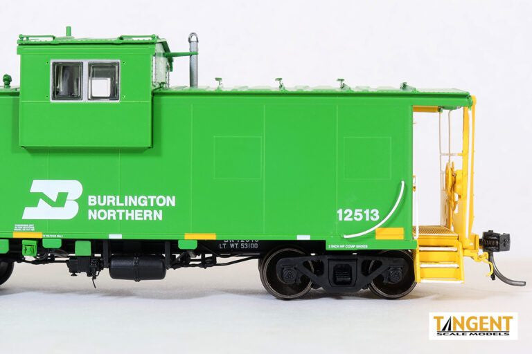 Tangent Scale Models HO 60316-01 ICC Wide Vision Cupola Caboose Burlington Northern 'WFE Rebuild 2016+ Era w/ FRA Light' BN #12513