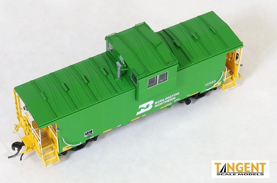 Tangent Scale Models HO 60317-01 ICC Wide Vision Cupola Caboose Burlington Northern 'WFE Rebuild 2017+ Era w/ FRA Light' BN #12555