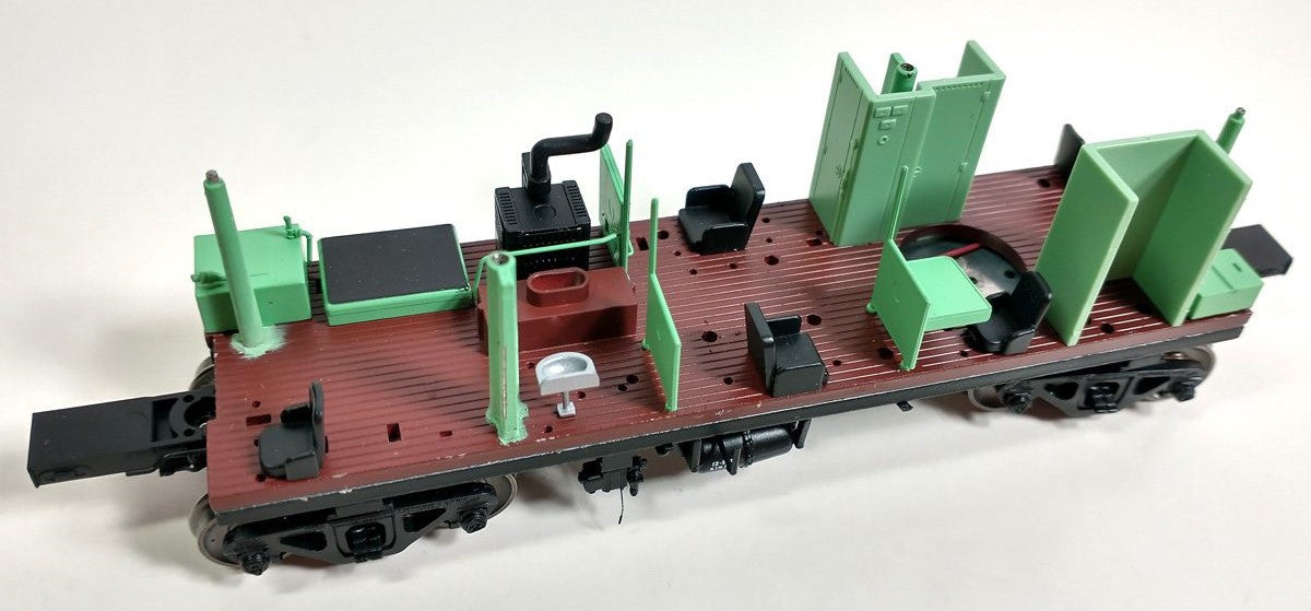 Tangent Scale Models HO 60413-01 ICC Bay Window Caboose Union Pacific 'Ex-Route Rock White Patch 1980+' w/ Red-Green Lights UP #24605