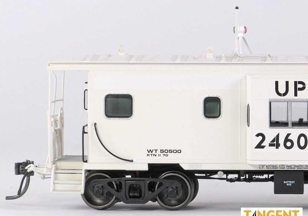 Tangent Scale Models HO 60413-01 ICC Bay Window Caboose Union Pacific 'Ex-Route Rock White Patch 1980+' w/ Red-Green Lights UP #24605