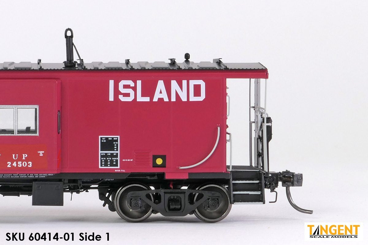 Tangent Scale Models HO 60414-01 ICC Bay Window Caboose Chicago & Northwestern Lease 1980+ w/ FRA Red Light UP #24503