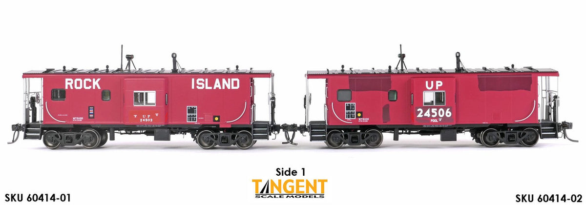 Tangent Scale Models HO 60414-01 ICC Bay Window Caboose Chicago & Northwestern Lease 1980+ w/ FRA Red Light UP #24503