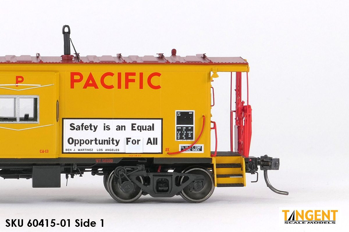 Tangent Scale Models HO 60415-01 ICC Bay Window Caboose Union Pacific 1981+ 'Equal Opportunity for All' w/ Red-Green Lights UP #24590