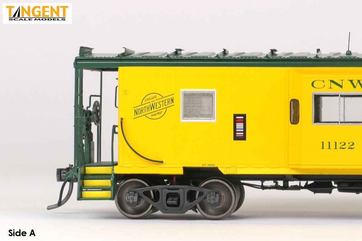 Tangent Scale Models HO 60521-01 ICC CNW Bay Window Caboose Chicago & Northwestern 'Yellow Repaint 1970+' CNW #11105
