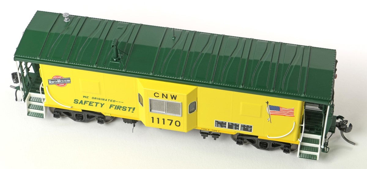 Tangent Scale Models HO 60522-01 ICC CNW Bay Window Caboose Chicago & Northwestern Zito Yellow - 'We Originated Safety First' 1981+ CNW #11152