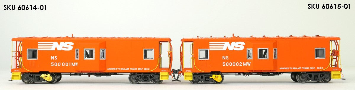 Tangent Scale Models HO 60614-01 Southern Railway Gantt Bay Window Caboose Norfolk Southern 'MOW Ballast Train Service 1992' NS #500001MW