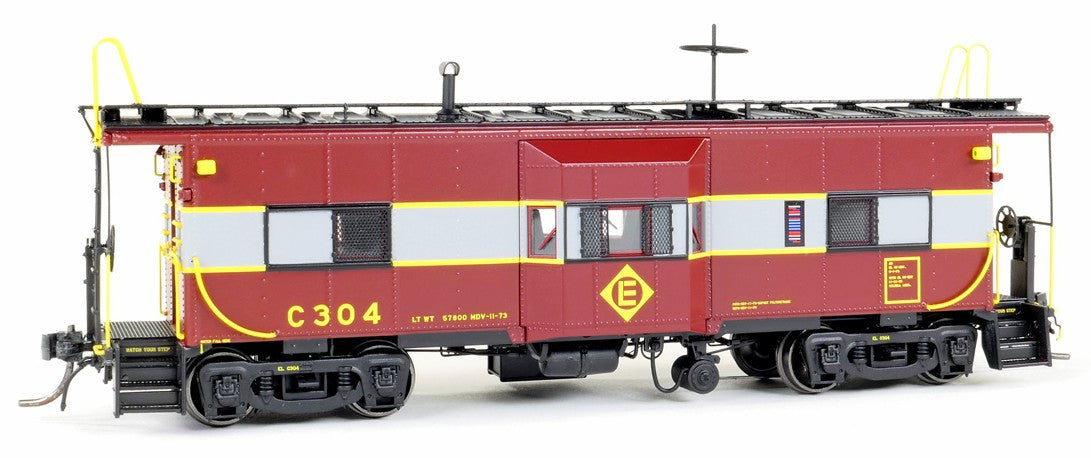 Tangent Scale Models HO 60712-01 Erie ICC Bay Window Caboose Erie Lackawanna 'Gray & Maroon 11-1973' EL #C304