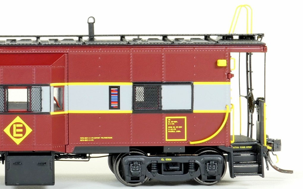 Tangent Scale Models HO 60712-01 Erie ICC Bay Window Caboose Erie Lackawanna 'Gray & Maroon 11-1973' EL #C304