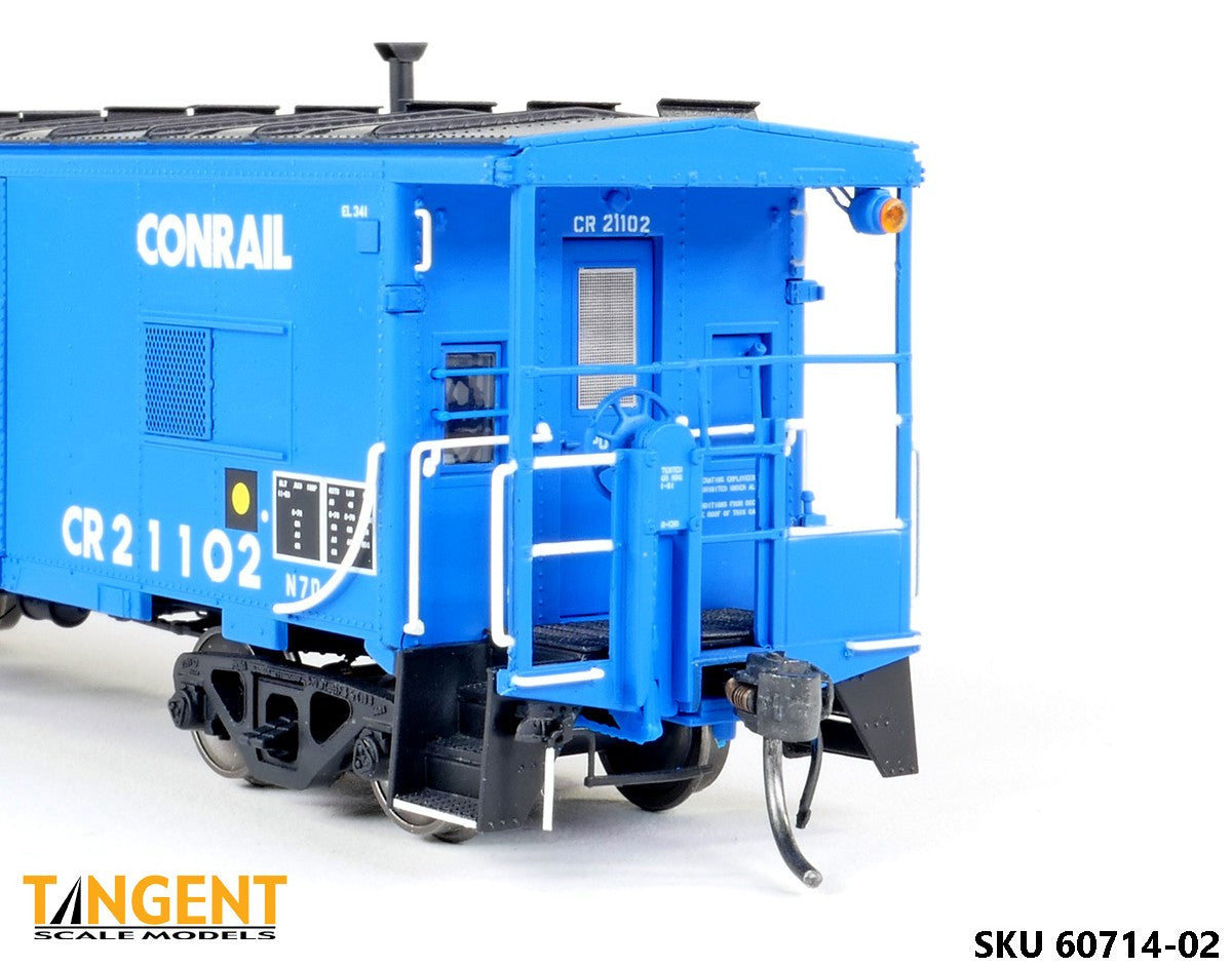 Tangent Scale Models HO 60714-01 Erie ICC Bay Window Caboose Conrail N7D 'Blue Repaint 1981+ Era' CR #21101