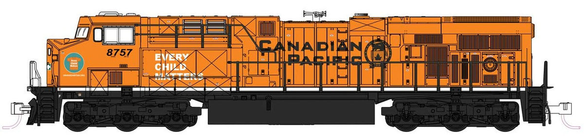 Kato N 176-8960 DCC Ready GE ES44AC GEVO Locomotive Canadian Pacific #8757 'Every Child Matters'
