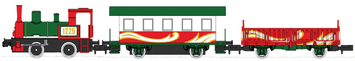 Kato N Pocket Line Trains 12-25 DC-only Christmas Train Set 3 Units
