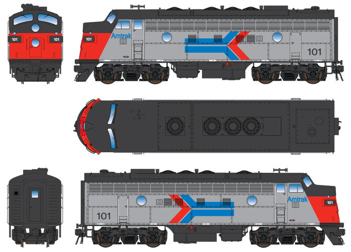Intermountain N 69234-04 DCC Ready EMD F7A Locomotive Amtrak AMTK #105