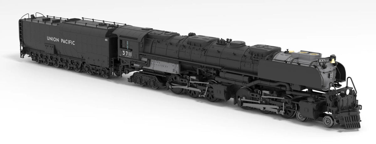 Broadway Limited Imports N 6982 UP Challenger 4-6-6-4 Paragon4 Sound/DC/DCC Smoke #3711 Oil Tender w/ Wind Wings Black & Graphite