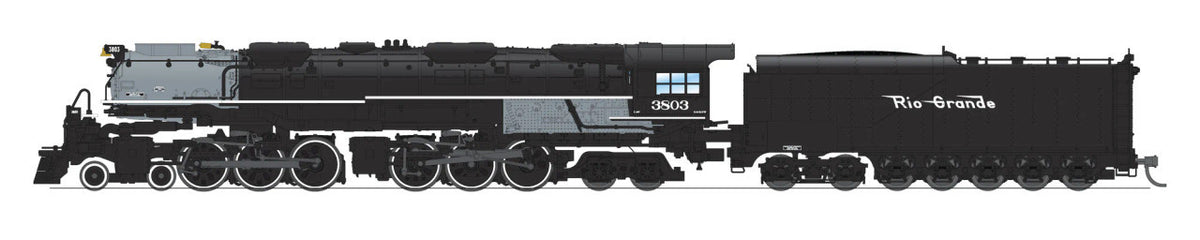 Broadway Limited Imports N 8658 D&RGW Challenger 4-6-6-4 Stealth Series DCC-Ready #3805 Coal Tender Black & Graphite
