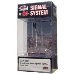 Atlas HO 70000095 Railroad Signal System - Signal - Hooded Modern Single Head Right