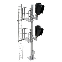 Atlas HO 70000096 Railroad Signal System - Signal - Hooded Modern Double Head Left