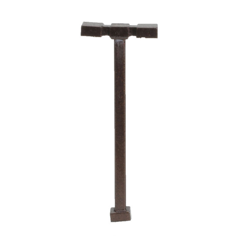 Atlas N 70000187 Light Fixture Double-Arm Square Bronze Color Warm White LED 15 Scale Feet Tall 3-Pack