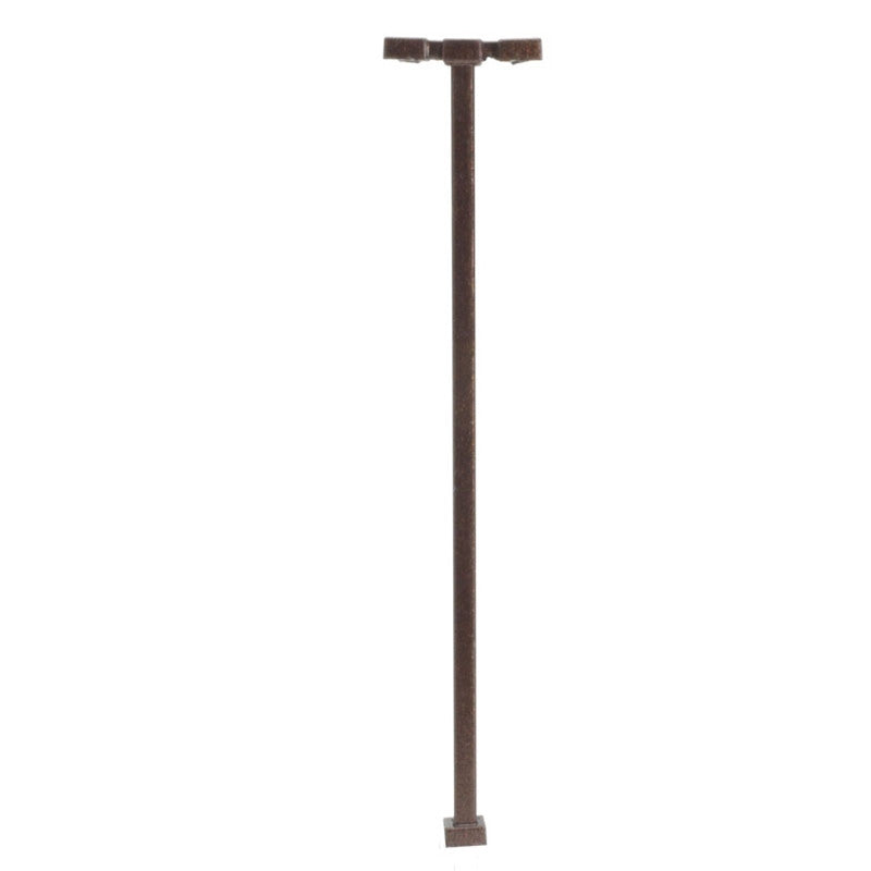 Atlas N 70000192 Light Fixture Double-Arm Square Bronze Color Cool White LED 30 Scale Feet Tall 3-Pack